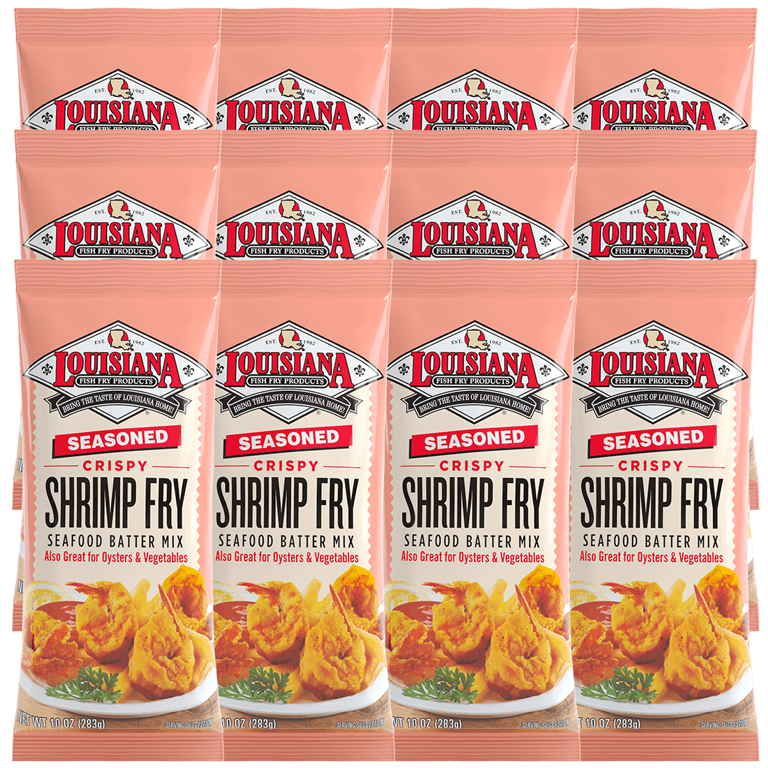 Louisiana Fish Fry Shrimp Fry Seasoned 10 oz - Pack of 12