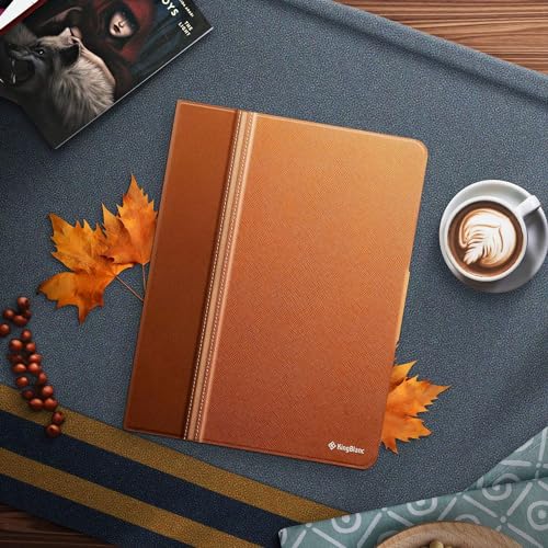KingBlanc Case for iPad Pro 12.9 Case 6th/5th/4th/3rd Generation (2022/2021/2020) with Pencil Holder, PU Leather Smart Stand Cover [Auto Sleep/Wake + Apple Pencil2 Charging + Multiple Angle], Blue
