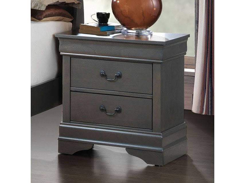 Furniture of America Louis Philippe III Gray Night Stand