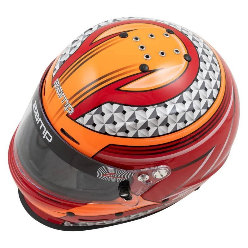 Zamp RZ-62 Graphic Helmet - Red/Orange - Large H764C35L