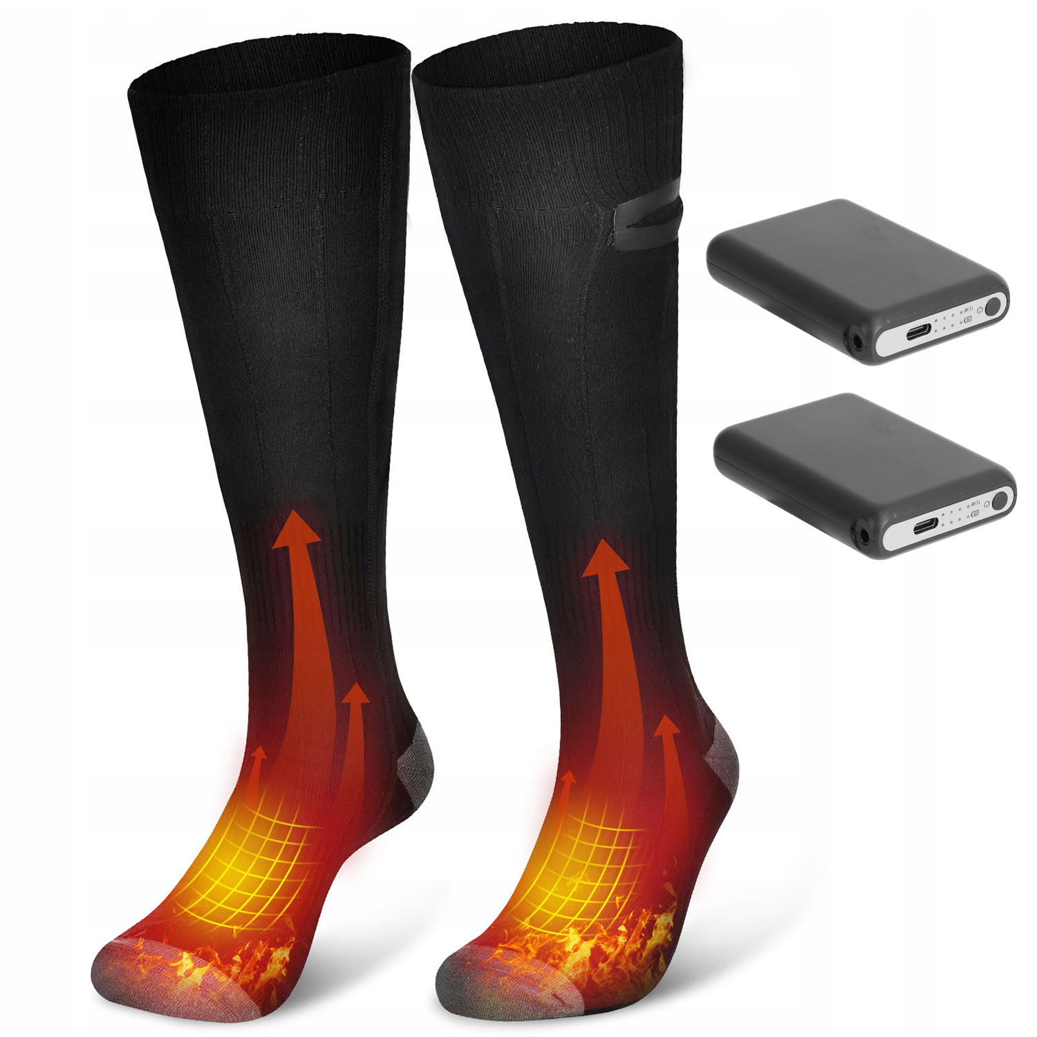 Electric Heated Socks iMounTEK 5000mAh Rechargeable Heated Socks for Men Women, 4 Heat Settings, Hunting Hiking Ski