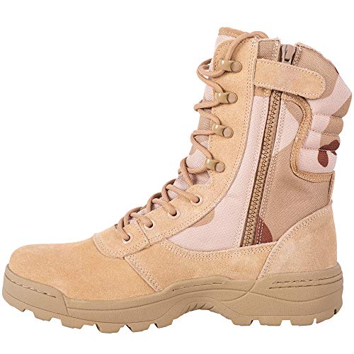 Men's Military Tactical Work Boots Side Zipper Jungle Army Combat Boots