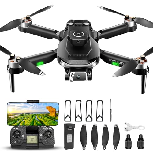 S165max Drones with 1080P HD Camera for Adults Brushless Motor Drone with Propeller Guards, 3 Batteries, FPV Foldable Drone with One Button Take Off/Landing, Toys Drone for Kids Boys Beginners