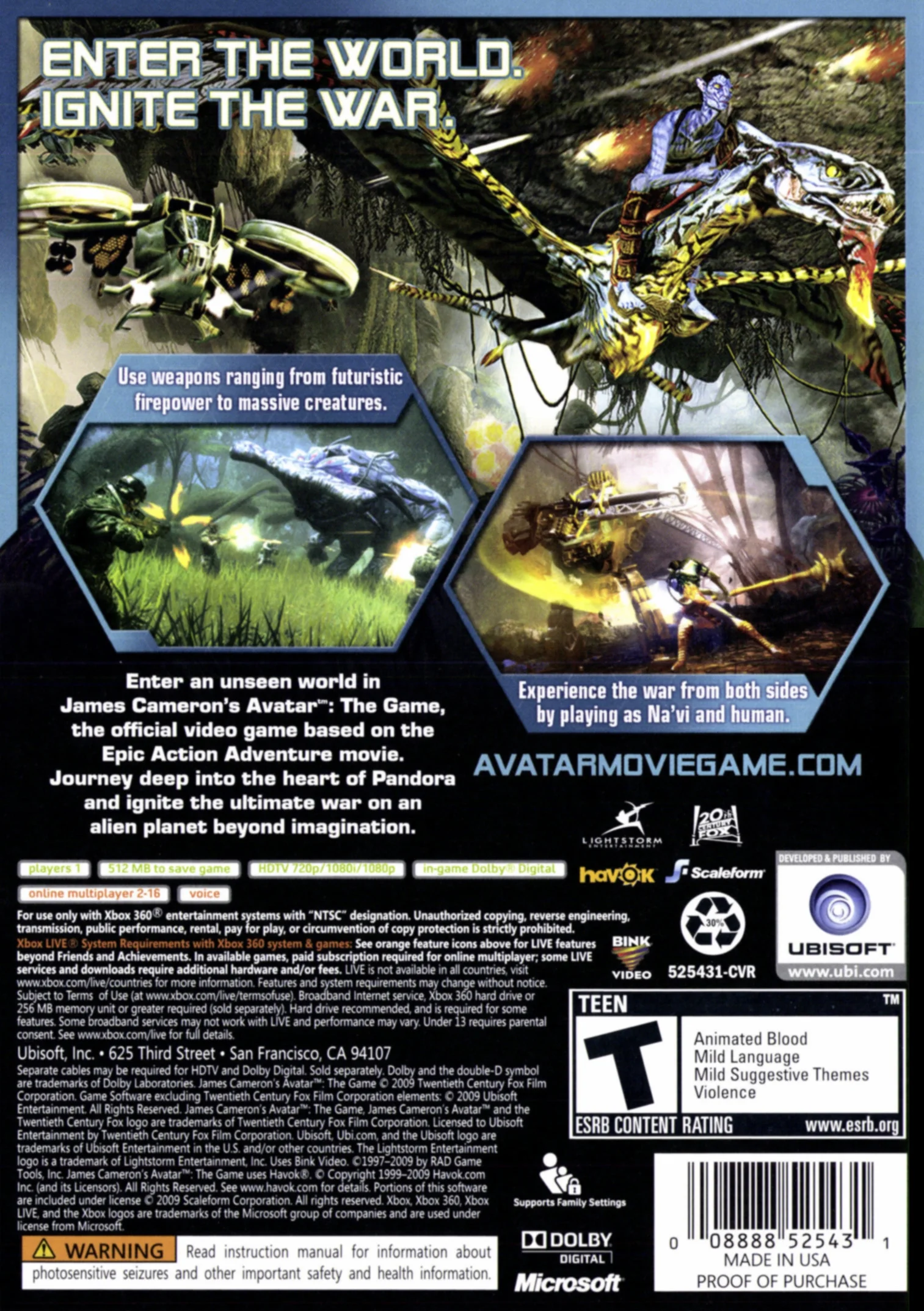 James Cameron's Avatar: The Game - Xbox 360