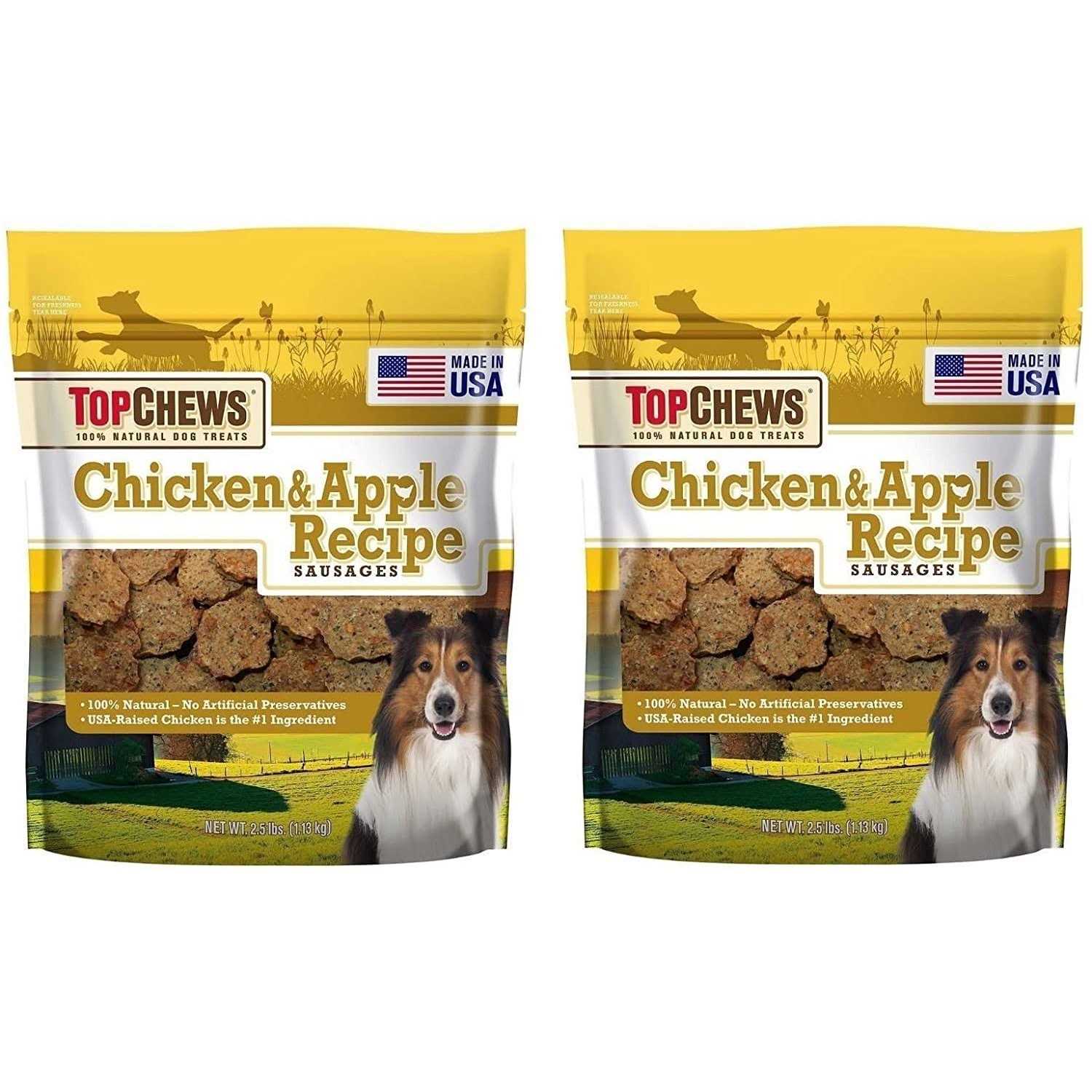 Top Chews Chicken & Apple Recipe 100% Natural Dog Treats - Pet Supplies online store
