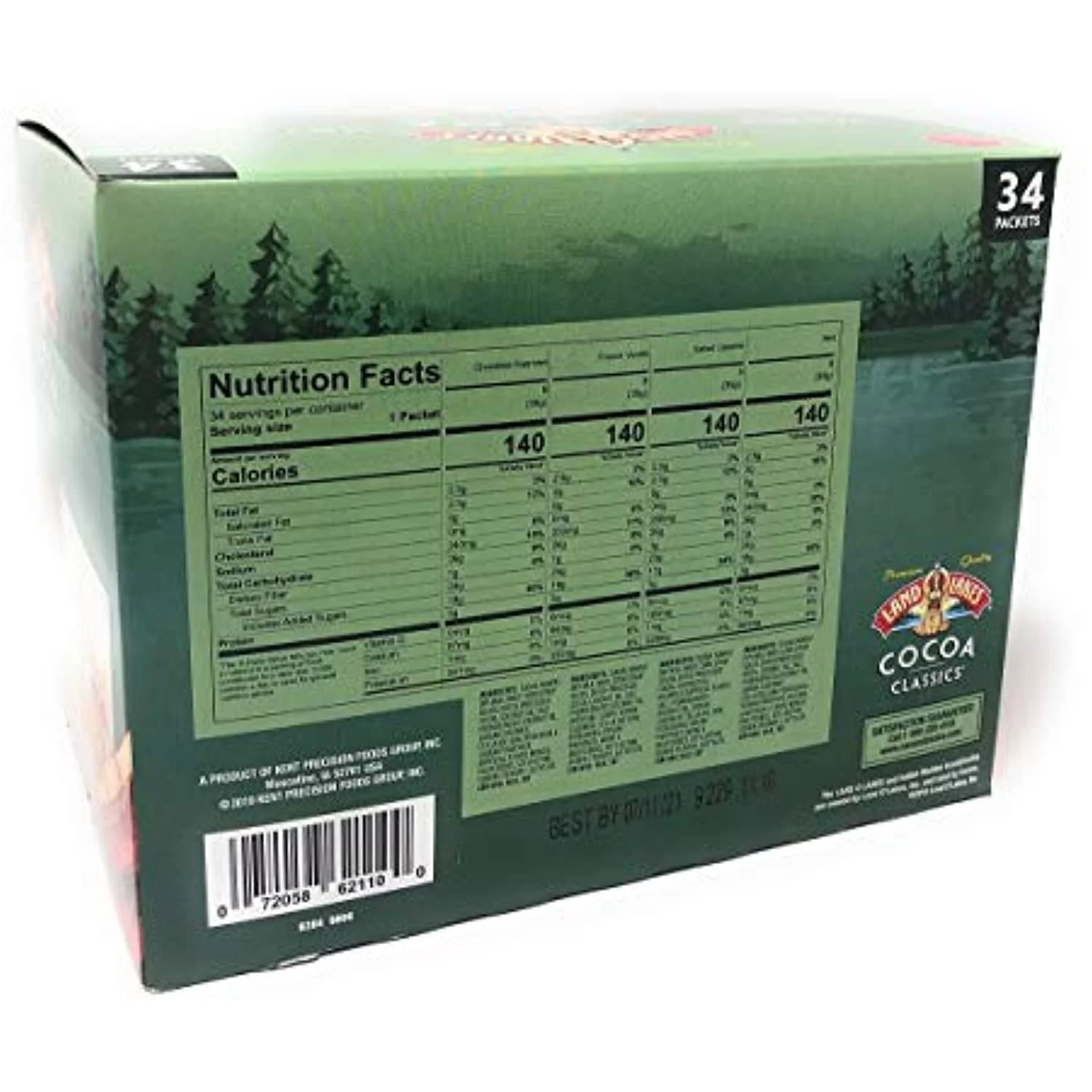 Land O Lakes Classics Instant Premium Hot Cocoa Assortment Box, 34 Packets