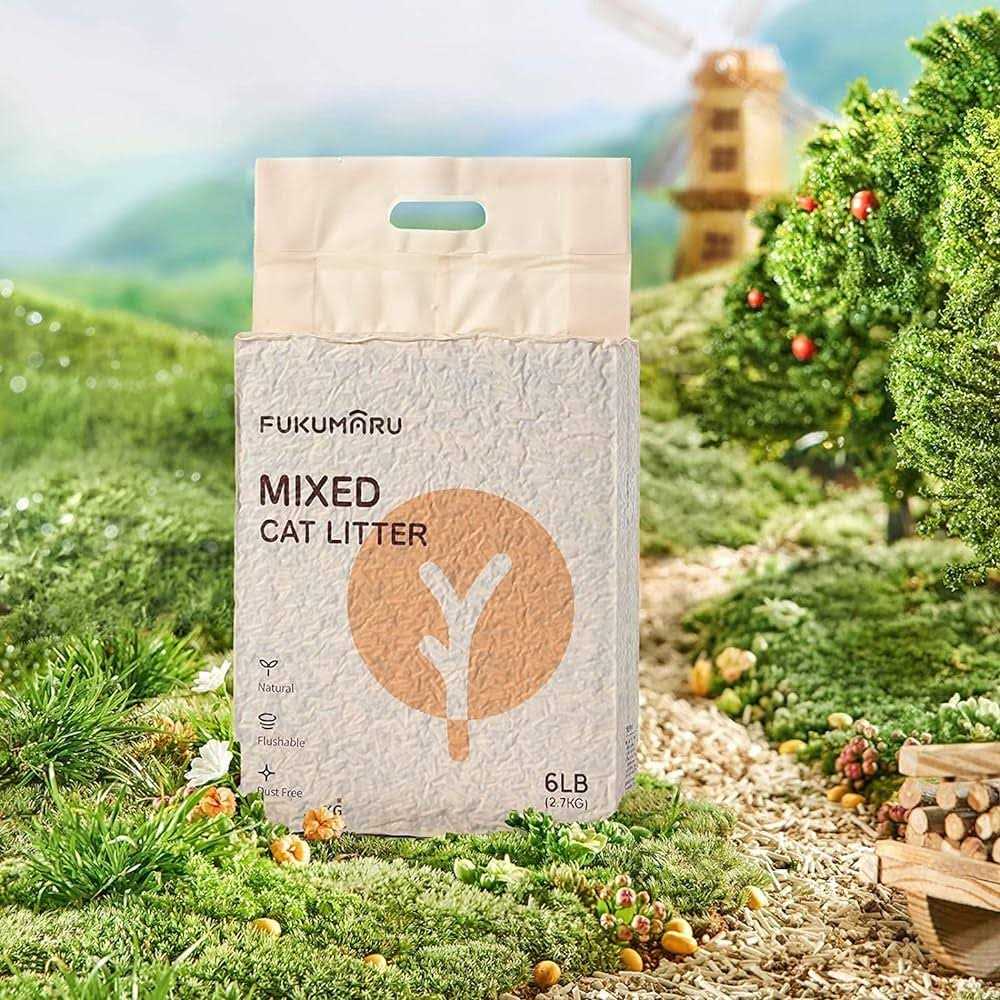 FUKUMARU Tofu Cat Litter Clumping Cat Litter, Dust Free Unscented Flushable Tofu Litter, Natural, Lightweight and Low Tracking Cat Litter - Pet Supplies online store