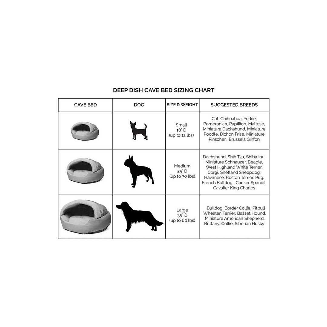 Precious Tails Herringbone Canvas Fleece Deep Dish Cave Bed - Pet Supplies online store