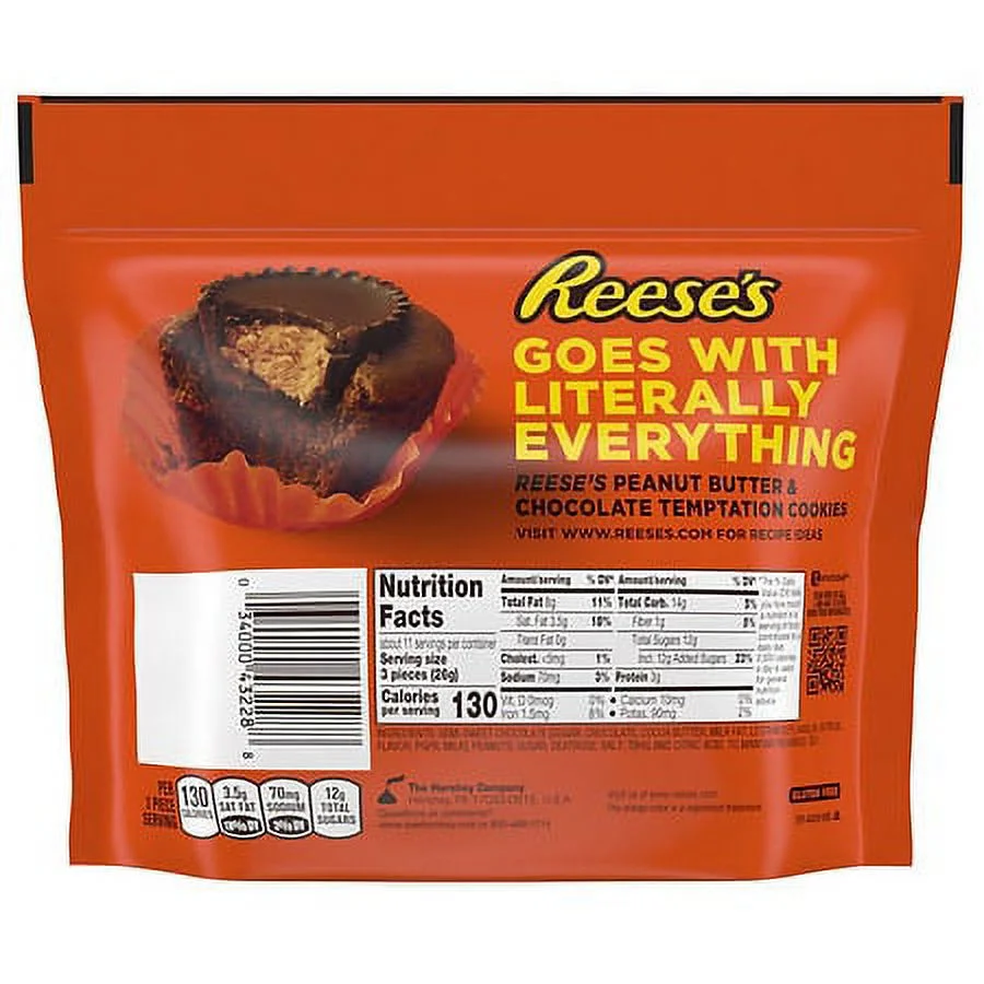 Reese's Miniatures, Cups Candy, Individually Wrapped, Share Pack Dark Chocolate Peanut Butter10.2oz Pack of 2