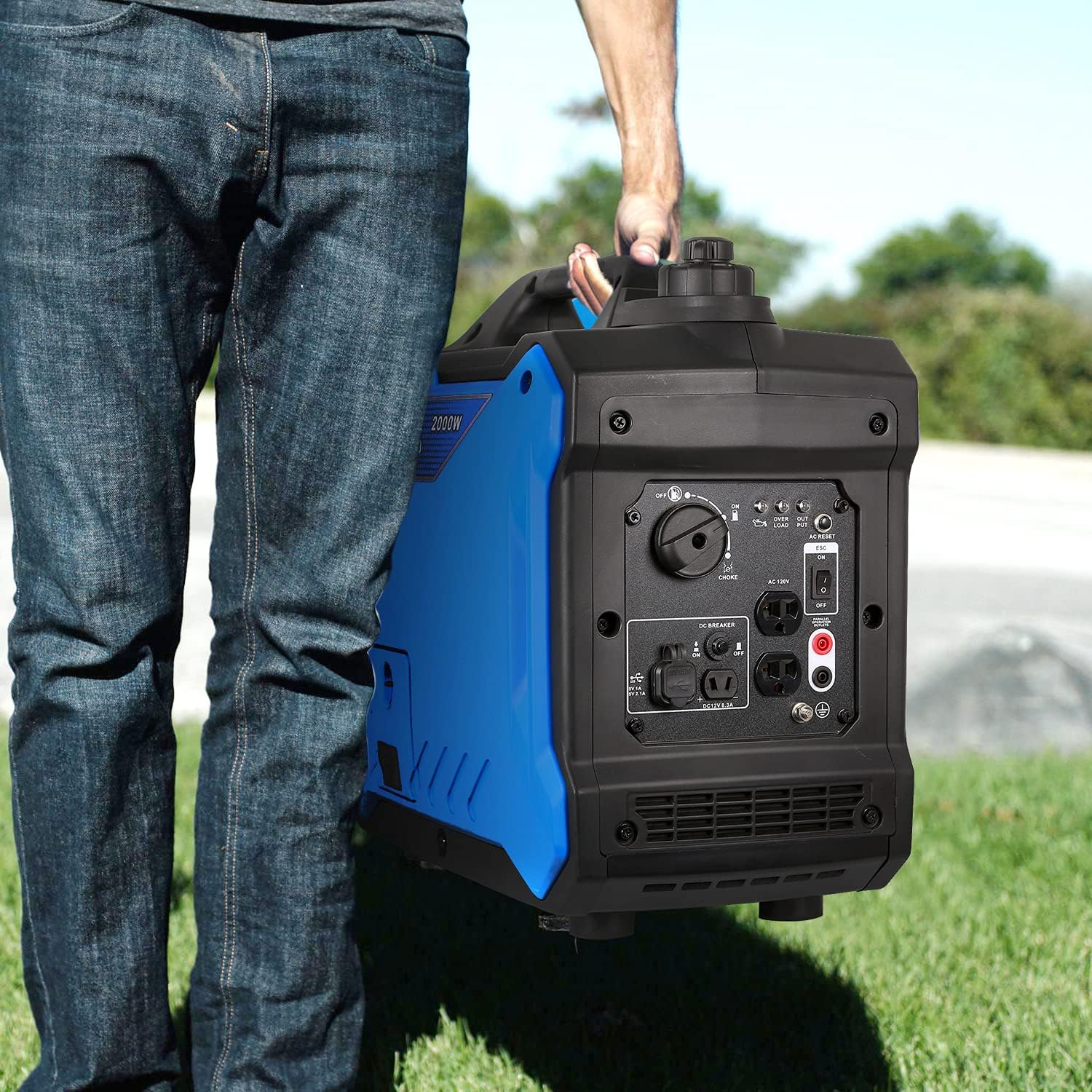 BILT HARD Portable Inverter Generator 2000 Watt, Quiet Outdoor Generator, Gas Powered, for Camping Travel Home Emergency, EPA & CARB Compliant