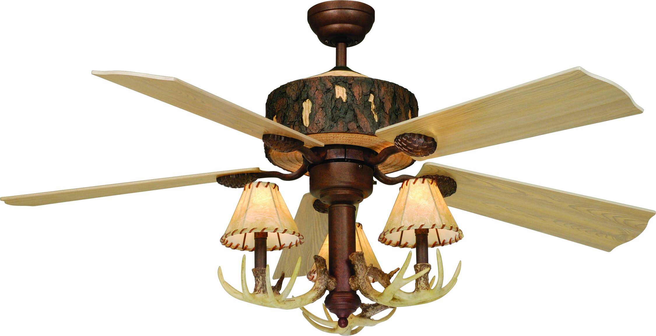 Vaxcel Lighting Log Cabin 52x22 Ceiling Fan - Reversible Weathered Patina