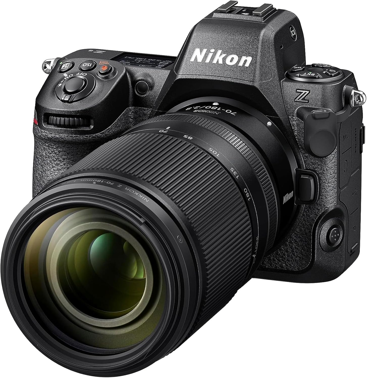 Nikon Z8 Professional Full Frame Mirrorless 8K Video & Stills Hybrid FX Camera Body with 70-180mm F2.8 Zoom Lens Kit 1695 Bundle with Deco Gear Photography Bag + Microphone + Monopod & Accessories