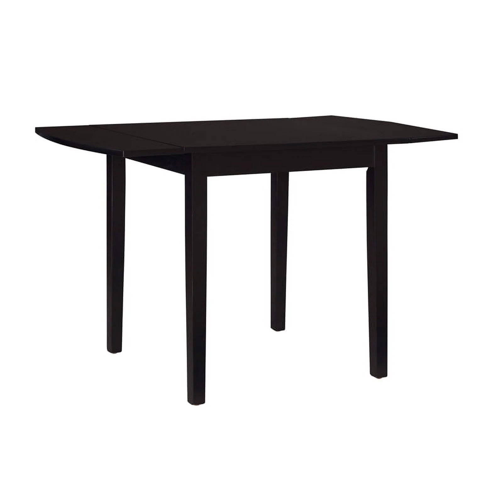 Linon Ervin Wood Square Drop Leaf Table in Black