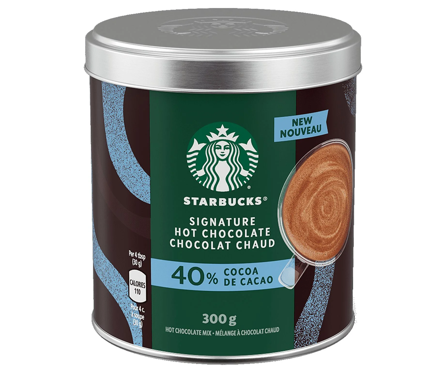 Starbucks Signature Hot Chocolate Mix, 40% Cocoa, 300g/10.5 oz. Can {Imported from Canada}
