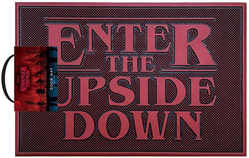 Pyramid International Stranger Things Embossed Doormat with Enter The Upside Down Quote 40cm x 60cm - Official Merchandise