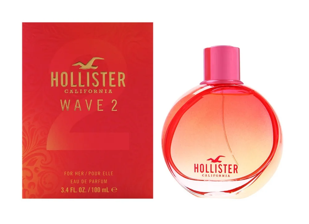 Hollister Wave 2 Women 3.4 oz 100 ml Eau De Parfum Spray Factory Sealed