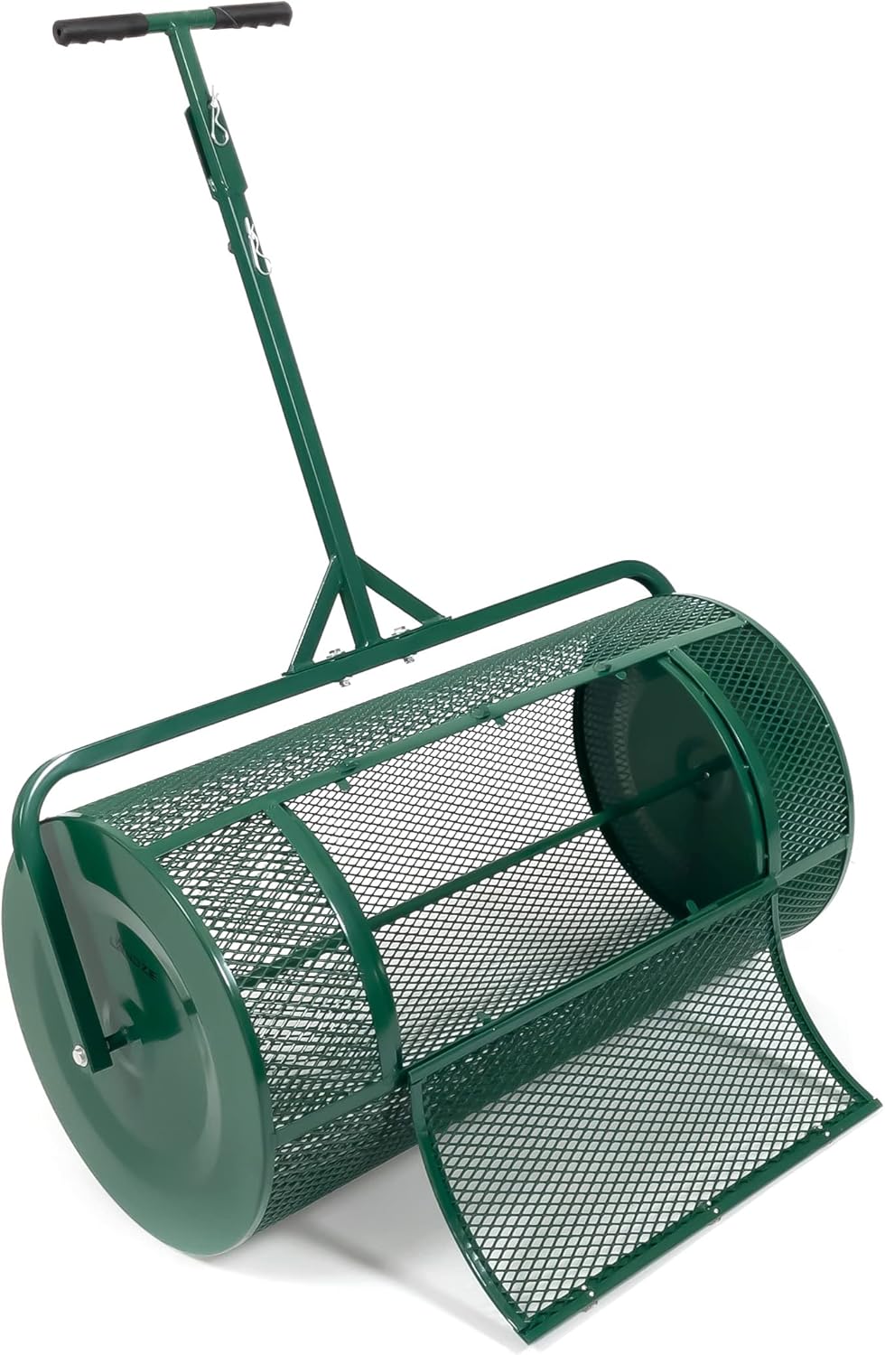 Landzie Lawn & Garden Spreaders - 36 Inch Heavy Duty Metal Mesh Basket Push/Tow Spreader - Compost, Peat Moss, Top Soil, Mulch - Durable Lightweight Multi-Purpose Yard Care Equipment - Manure Spreader