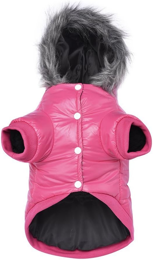 lesypet Dog Coats for Small Dogs, Dog Jacket Warm Dog Winter Coat Windproof Puffer Jacket for Small Dogs Puppy, Pink XXL