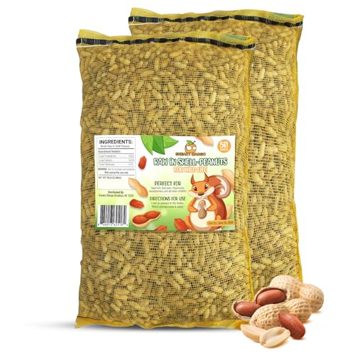 Premium Quality-50 Pound- Raw Peanuts in Shell – All-Natural Food for Squirrels, Deer, Birds, and Other Wildlife Animals – Bulk Wholesale Bag – Grown in The USA for Healthy Nutrition