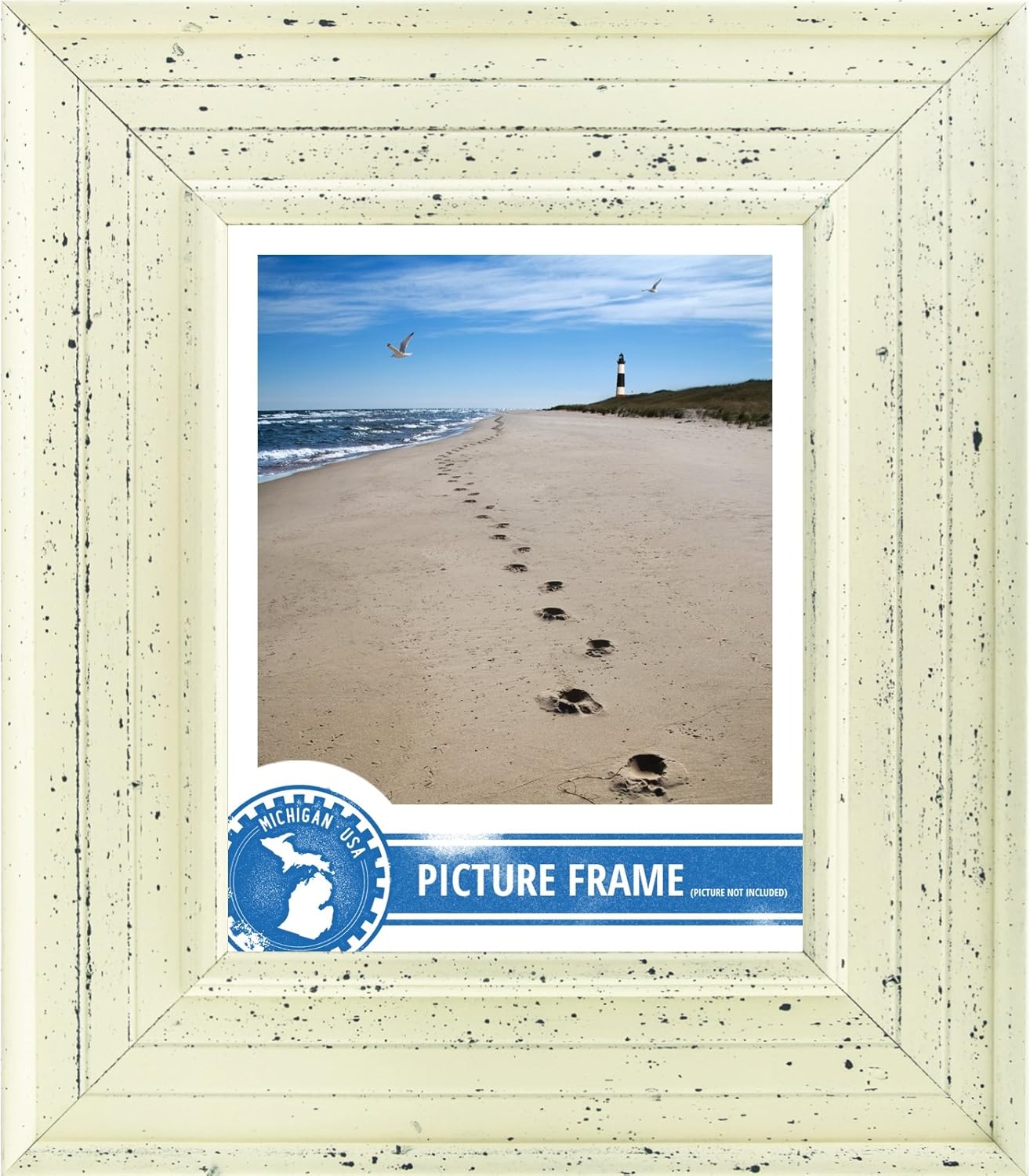 Craig Frames 81378600 16 by 20-Inch Picture Frame, Smooth Paint Finish, 3-Inch Wide, Weathered Off-White