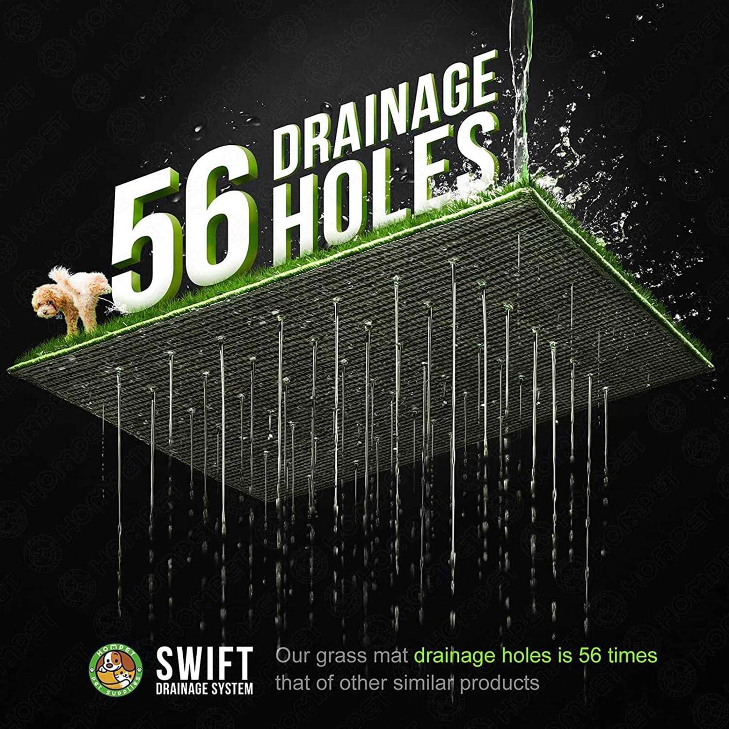 Hompet Dog Potty with Tray Large 30''x20'', Artificial Grass Patch for Indoor and Outdoor Use - Pet Supplies online store