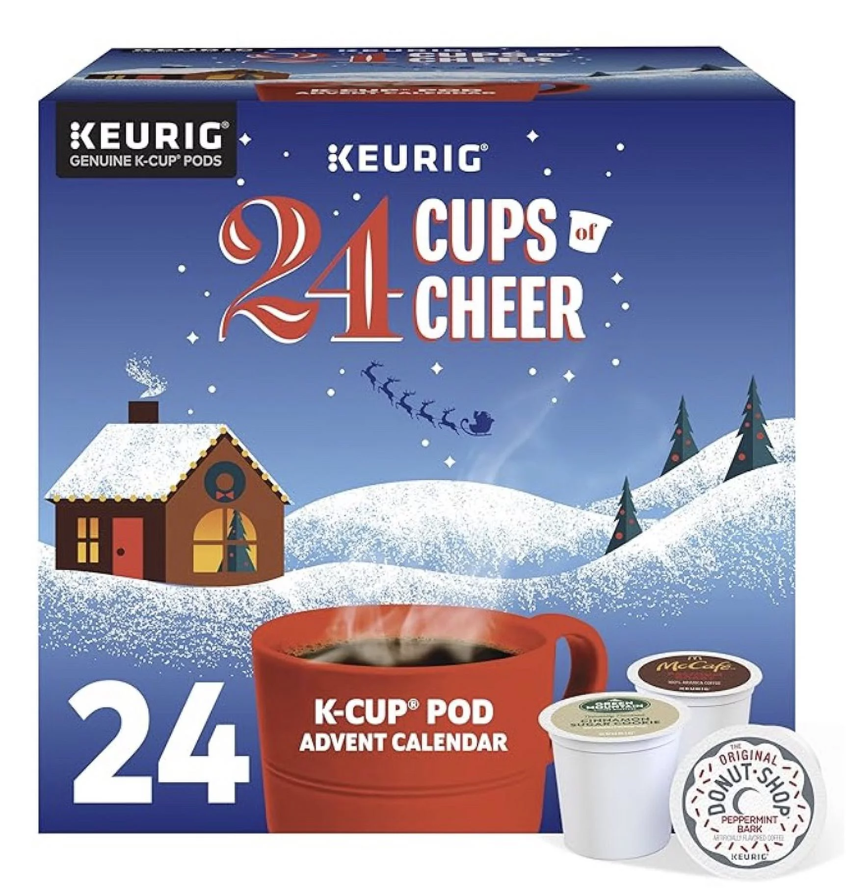Keurig Advent Calendar Variety Pack, Single Serve K-Cup Pods, 24 Count 2023