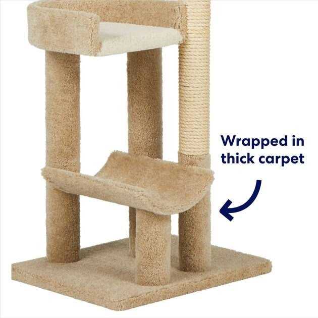 Frisco 69-in Real Carpet Wooden Cat Tree - Pet Supplies online store