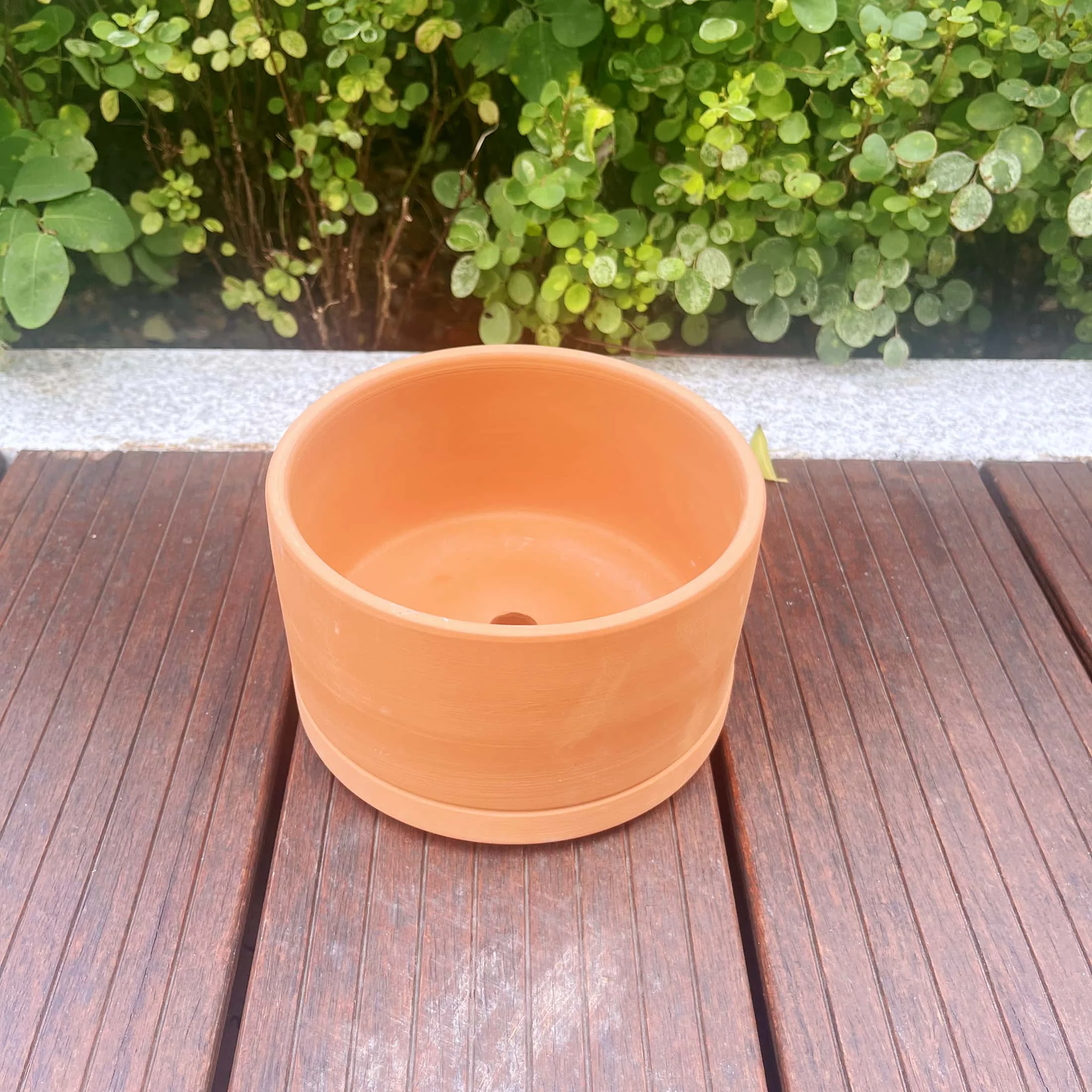 Terracotta Flower Pots, 5.9" x 3.5" x 4.7", Round, Red, 3 Count with Drainage Holes