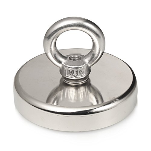 2500 Lb Strong Fishing Magnet 360 Degree - Powerful Neodymium N52 Magnet - Magnetic Salvage for Fishing and Treasure Hunting in Rivers, Oceans & Lakes