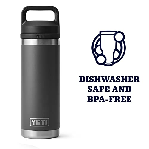 YETI Rambler 18 oz Bottle, Vacuum Insulated, Stainless Steel with Chug Cap, Sandstone Pink