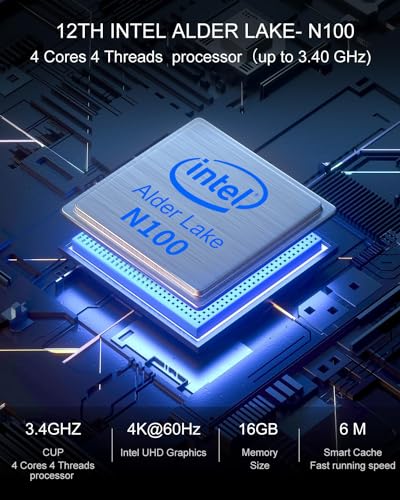 KAMRUI AK1PLUS Mini PC Alder Lake N97(up to 3.60 GHz),16GB RAM 512GB ROM Small Desktop Computer, Mini Computers Support 2.5
