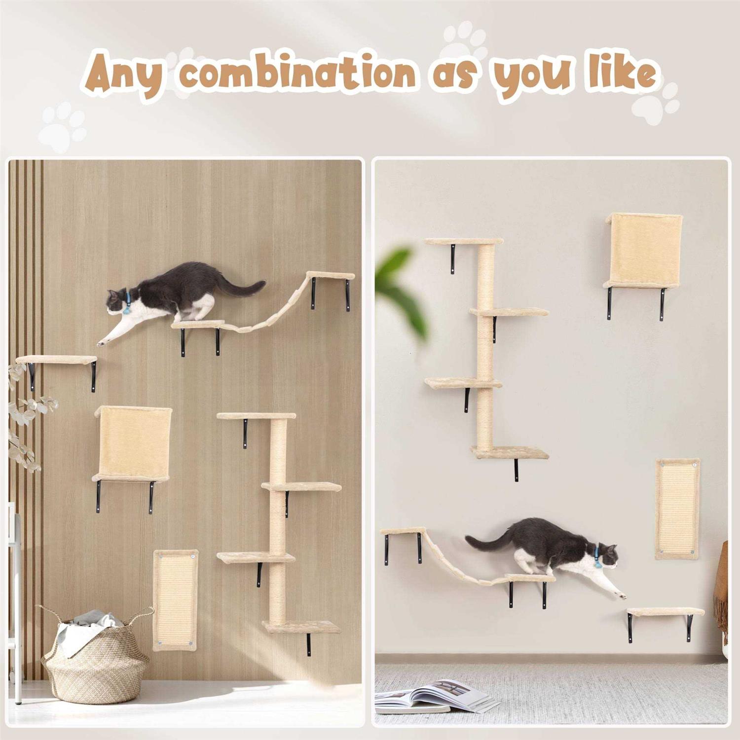 Coziwow Wall Mounted Shelves Set Cat Tree - Pet Supplies online store