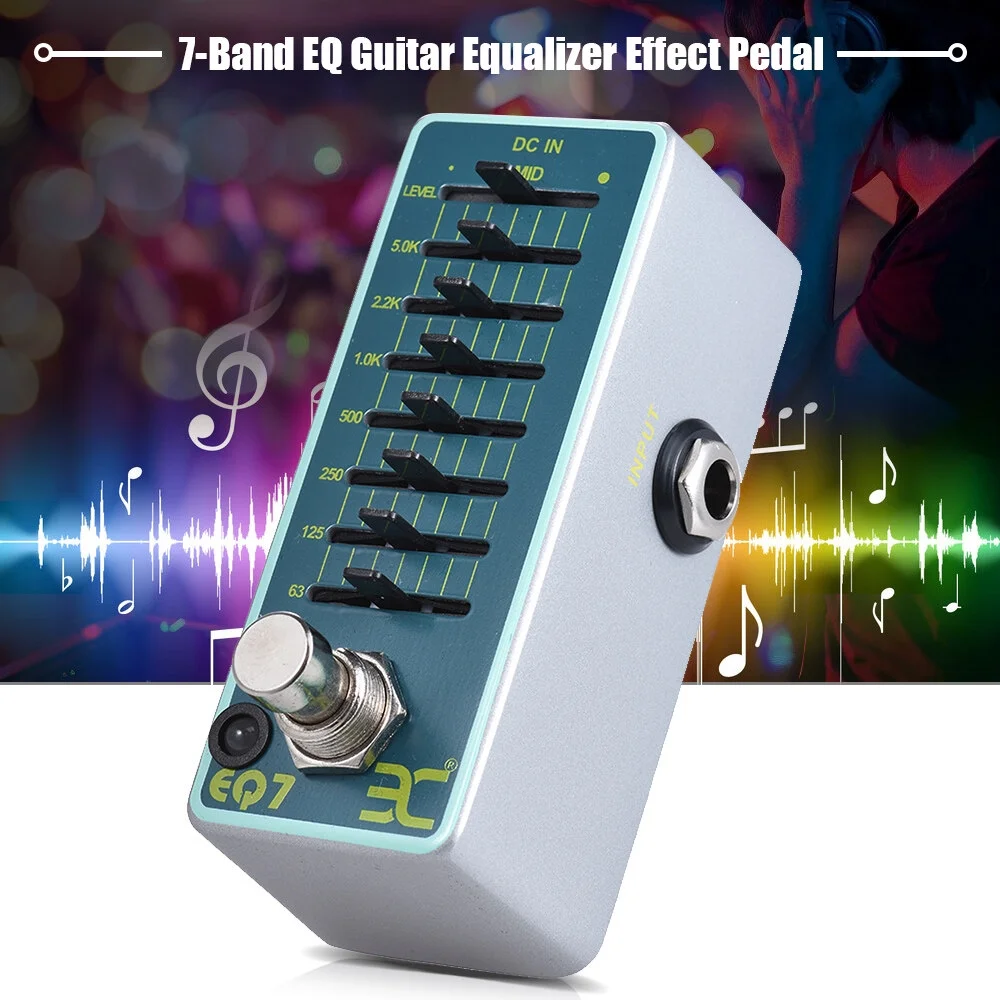 ENO EX EQ7 Guitar Equalizer Effect Pedal 7-Band EQ Full Metal Shell True Bypass