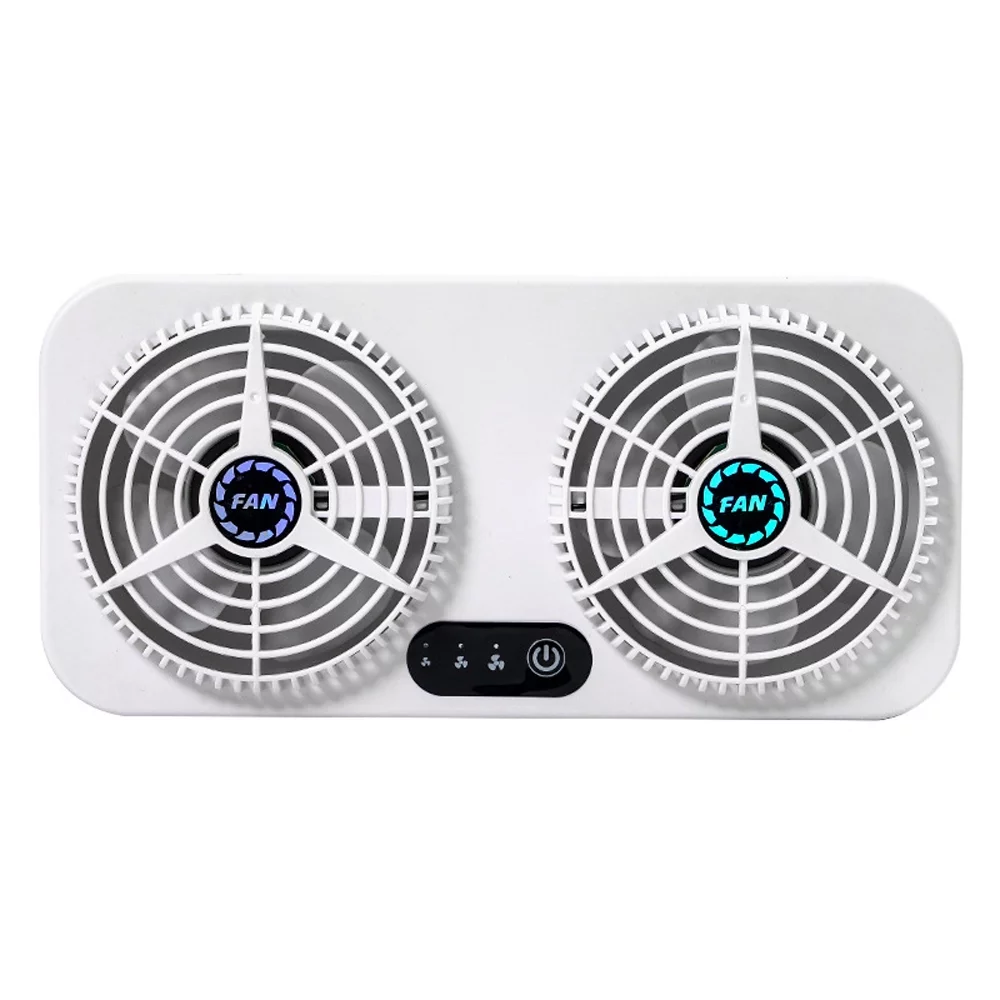 Htovila Car Exhaust Fan USB Circulation Fan Ventilator Silent Air Vent Cooler Cooling Fan with 3 Adjustable Wind Speed for Car Vehicle Home Office