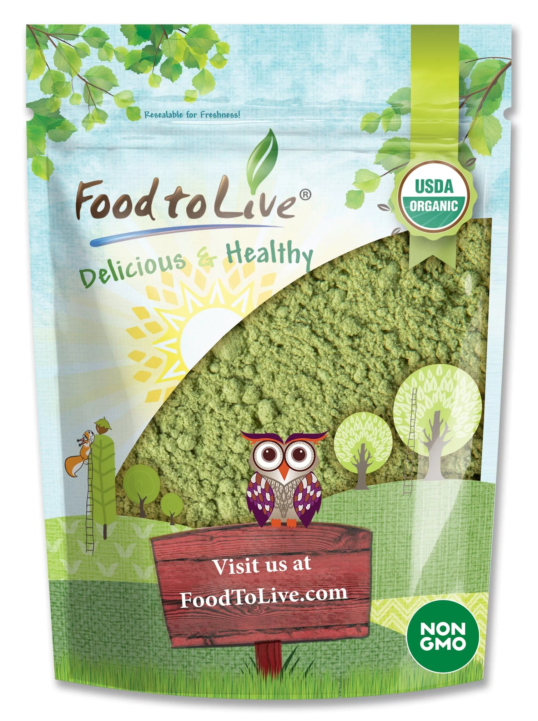 Organic Kale Powder, 4 Pounds — Non-GMO, Kosher, Raw, Vegan — by Food to Live