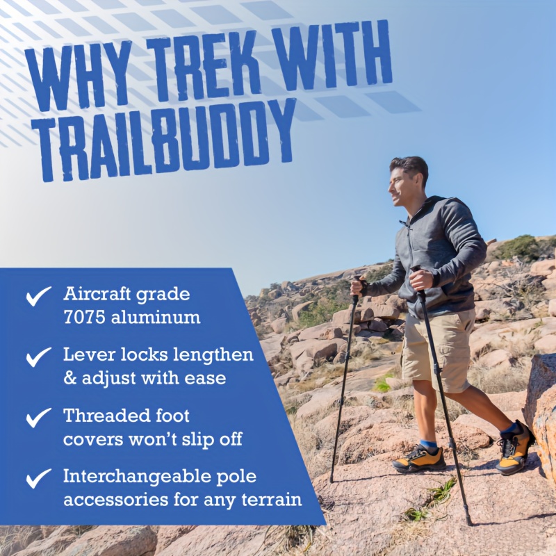 Collapsible Walking Stick, Adjustable Folding Trekking Pole With Comfortable T Handles For Men Women Elderly, Suitable For Outdoor Camping Hiking Climbing