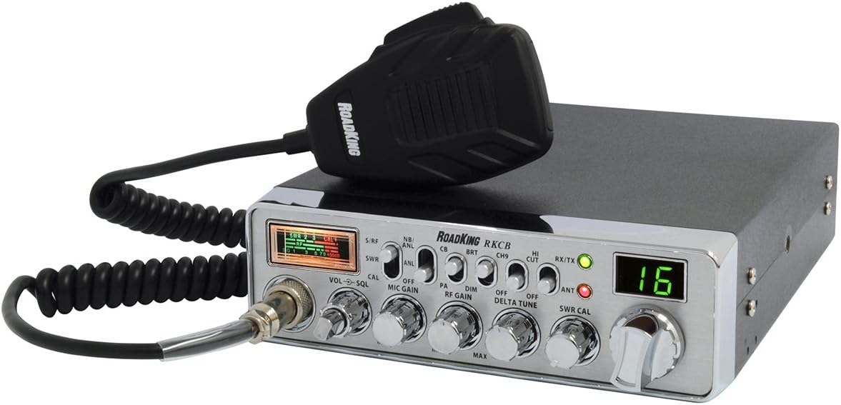 RoadKing RKCBCLASSIC 40 Channel Classic CB Radio with Large Digital Display and Illuminated SWR/RF Meter