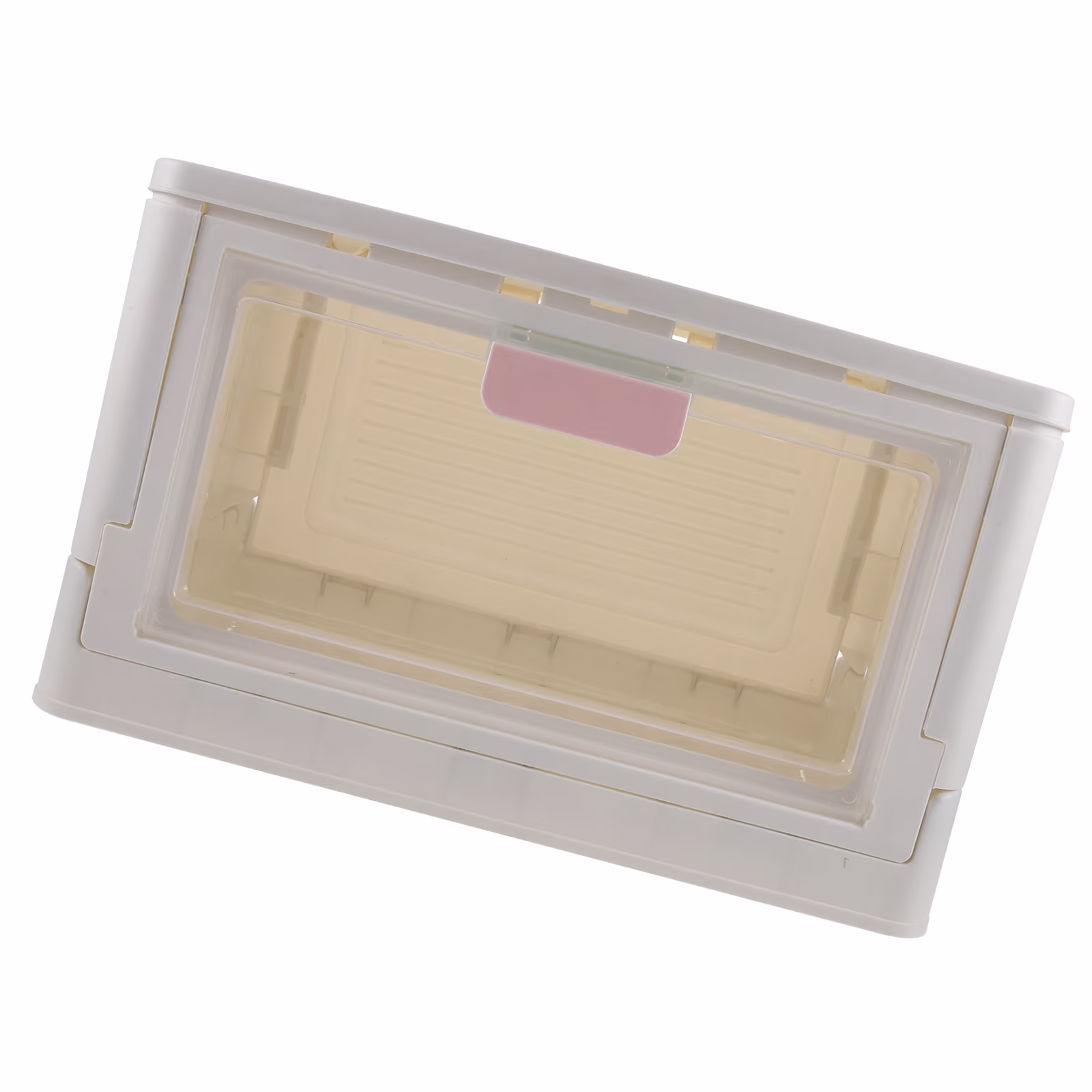 Storage Bins Boxes with Lids Heavy Duty Collapsible Crate Pink