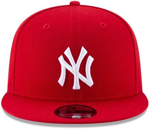 New Era Mens New York Yankees Scarlet Red 9Fifty Adjustable Snapback 950 Cap