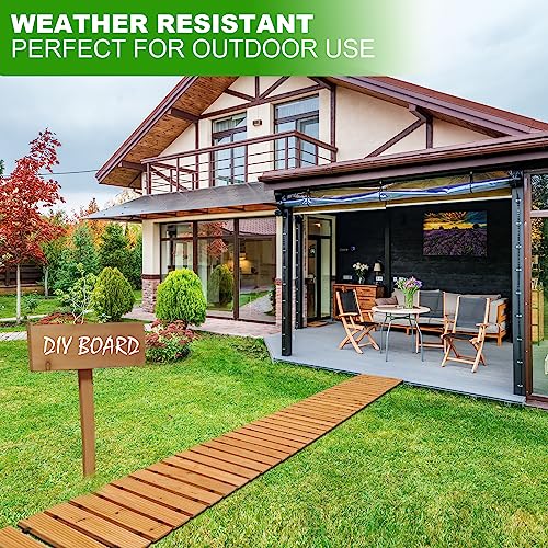 LINSHRY 8FT Wooden Garden Pathway, Outdoor Roll Out Garden Walkway, Weather-Resistant Decorative Garden Boardwalk Walkway Pavers for Patios, Backyard, Beach, Wedding Party Pathways