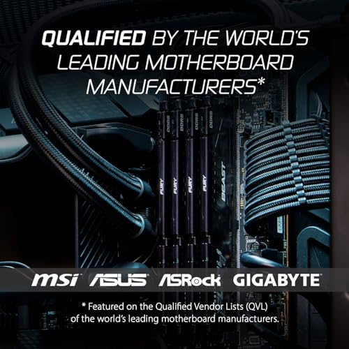 Beast 64GB (2x32GB) 6000MT/s DDR5 CL30 Desktop Memory | AMD Expo | Plug N Play | Kit of 2 | KF560C30BBEK2-64