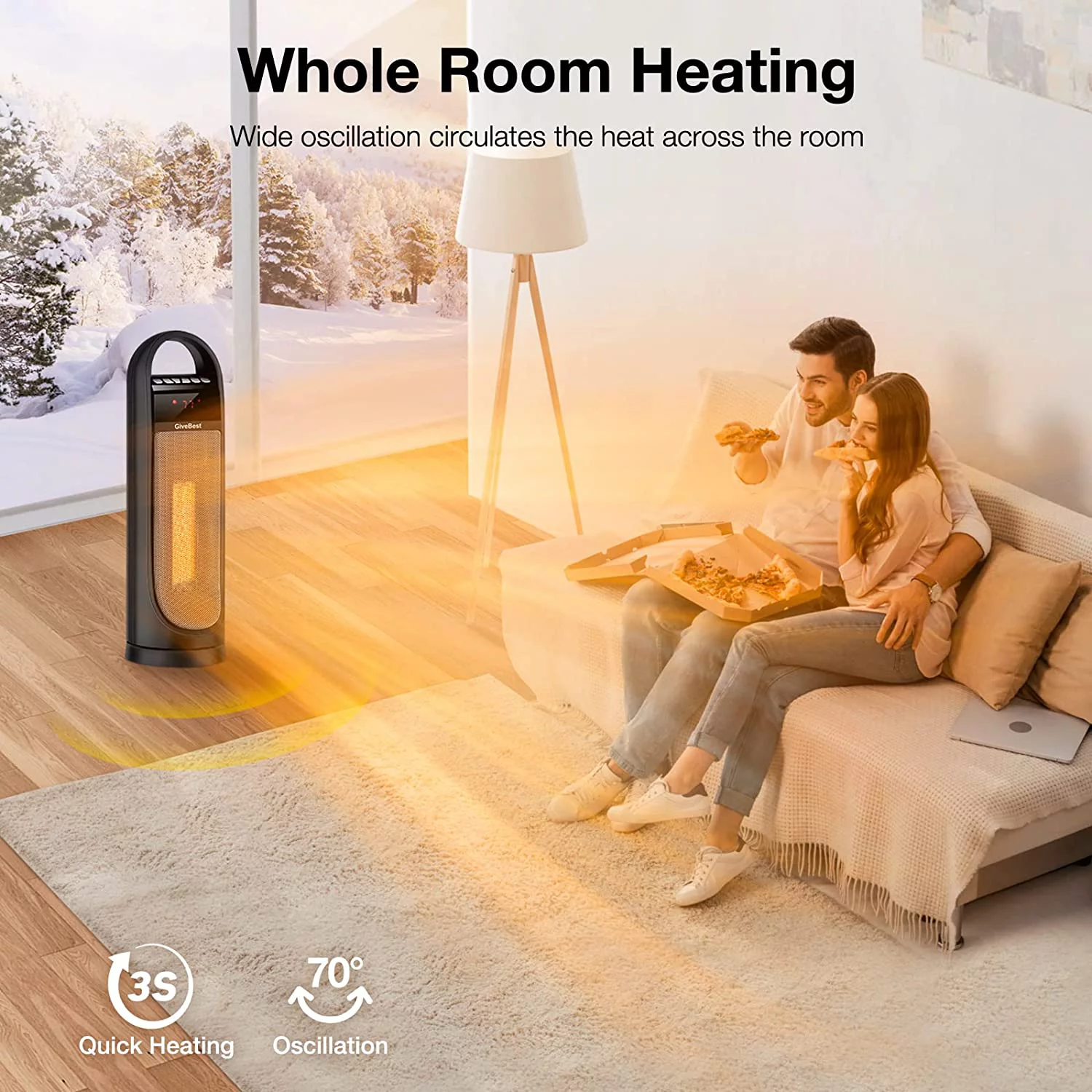 GiveBest Tower Space Heater Indoor Use, 22