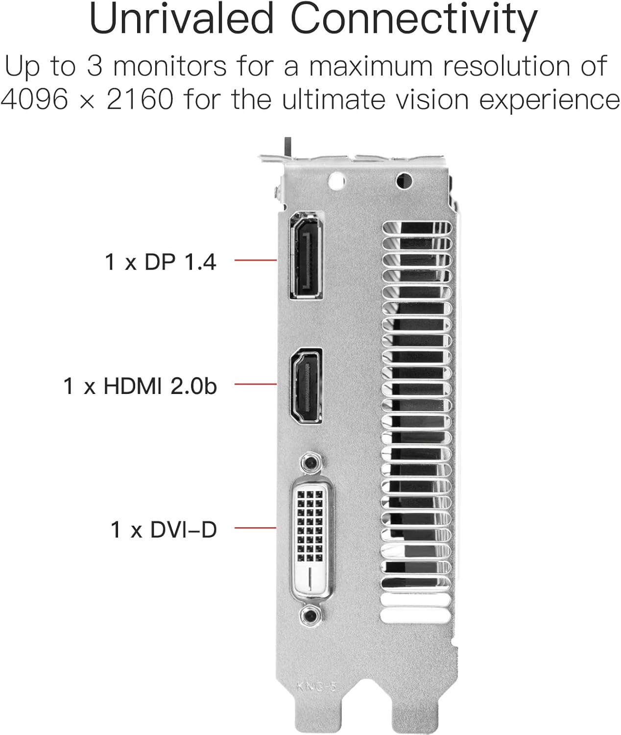 KAER AMD Radeon RX 550 Computer Graphics Card 4GB, GDDR5, 128 Bit, DirectX 12, PCI Express 3.0, DP HDMI DVI-D, Desktop Gaming Video Card, Computer GPU
