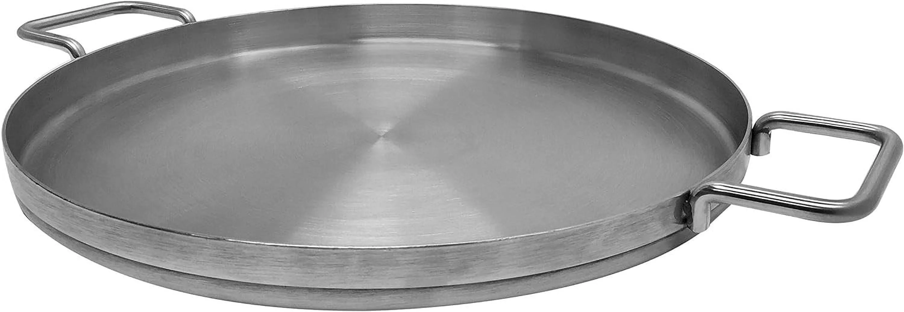 Stainless Steel Flat Comal Griddle Pan Cookware 16 Inch