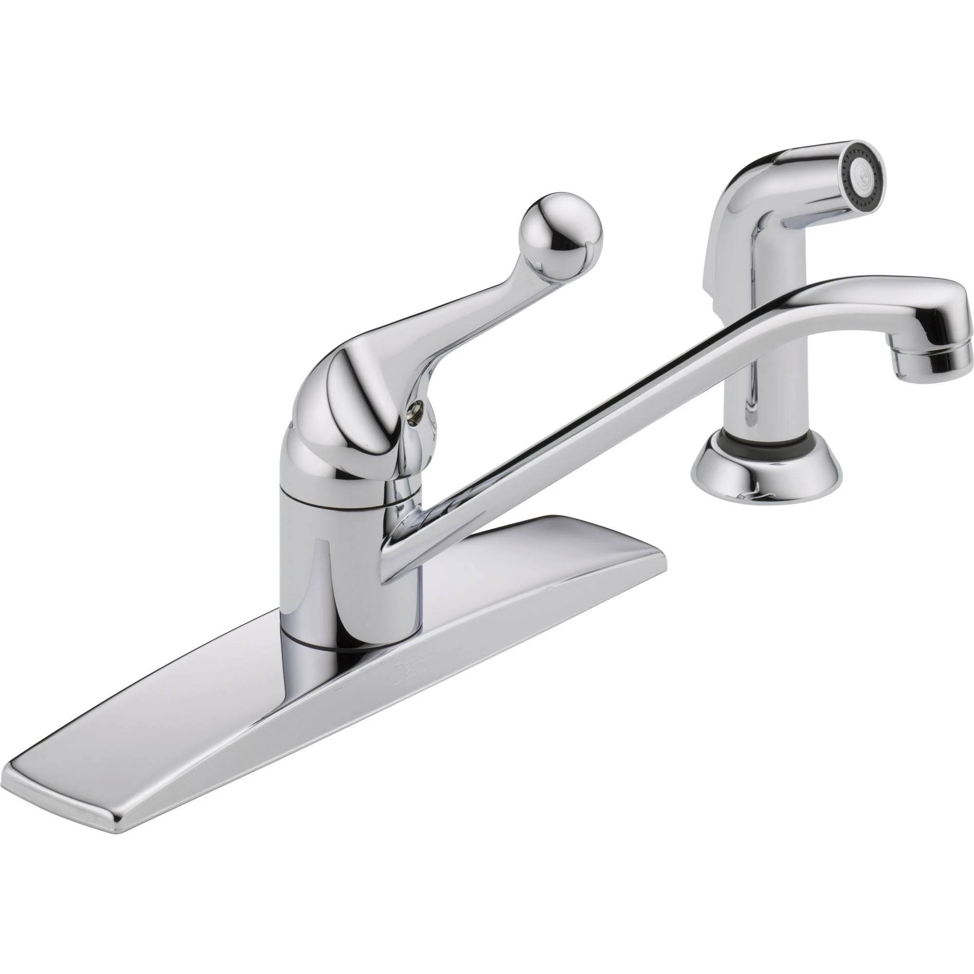 Delta 400LF-WF Single Handle Kitchen Faucet with Spray - Chrome