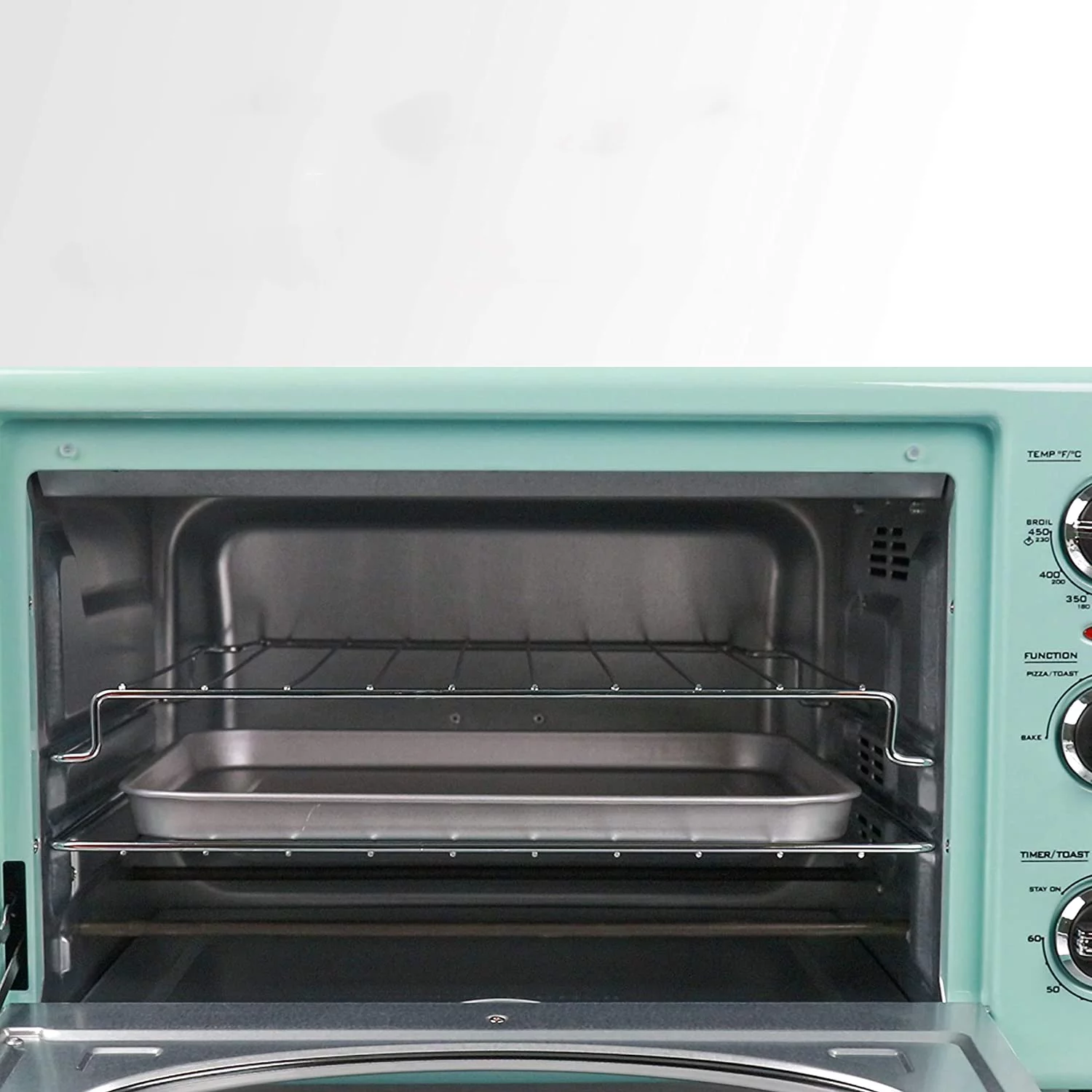Nostalgia Electrics Retro 12-Slice Convection Toaster Oven, Aqua