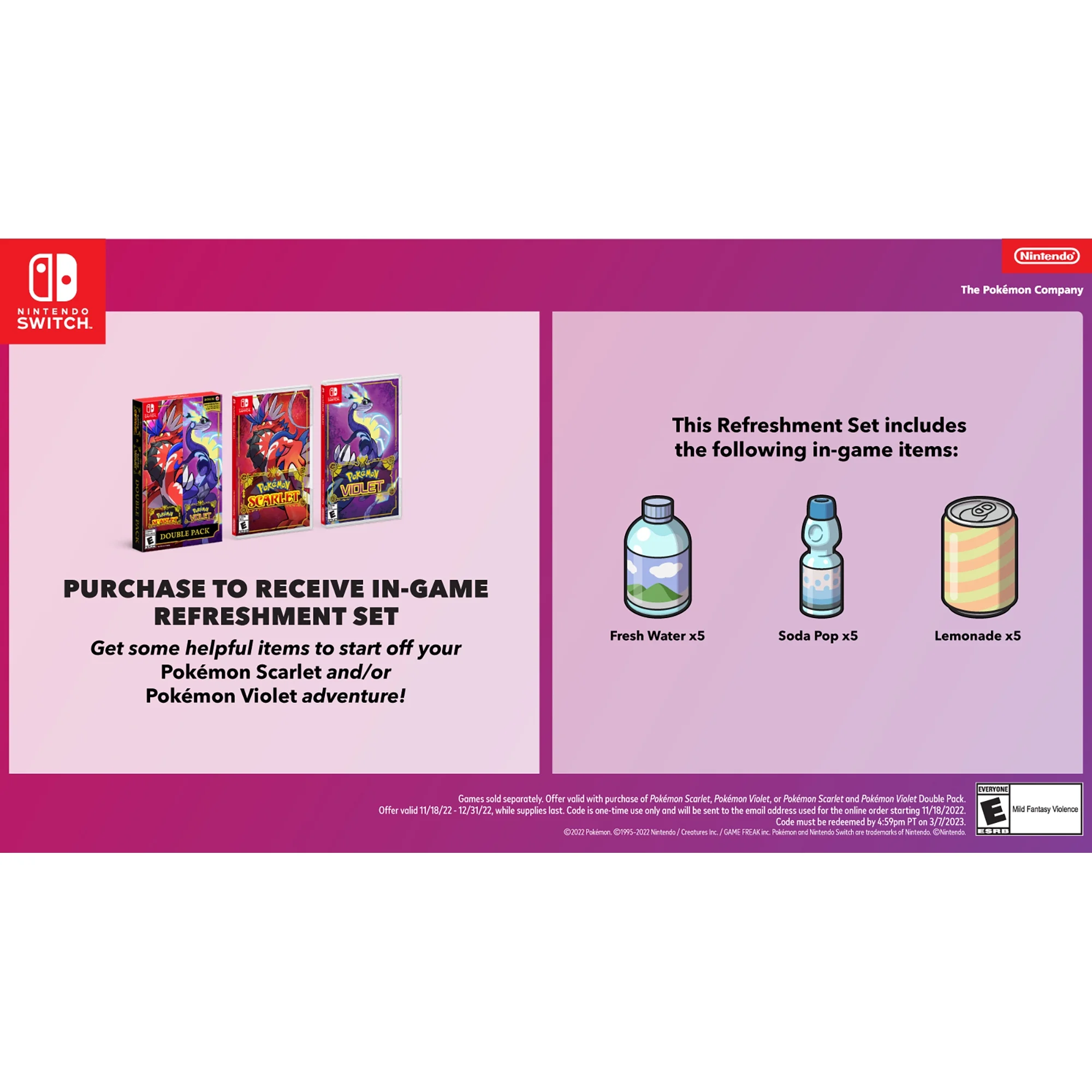 Pokemon Scarlet & Pokemon Violet Dual Pack - Nintendo Switch