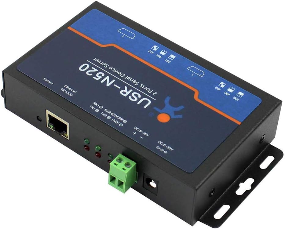 Double Serial Device RS232 RS485 RS422 Ethernet Server Modbus Multi-host Polling Pack of 2