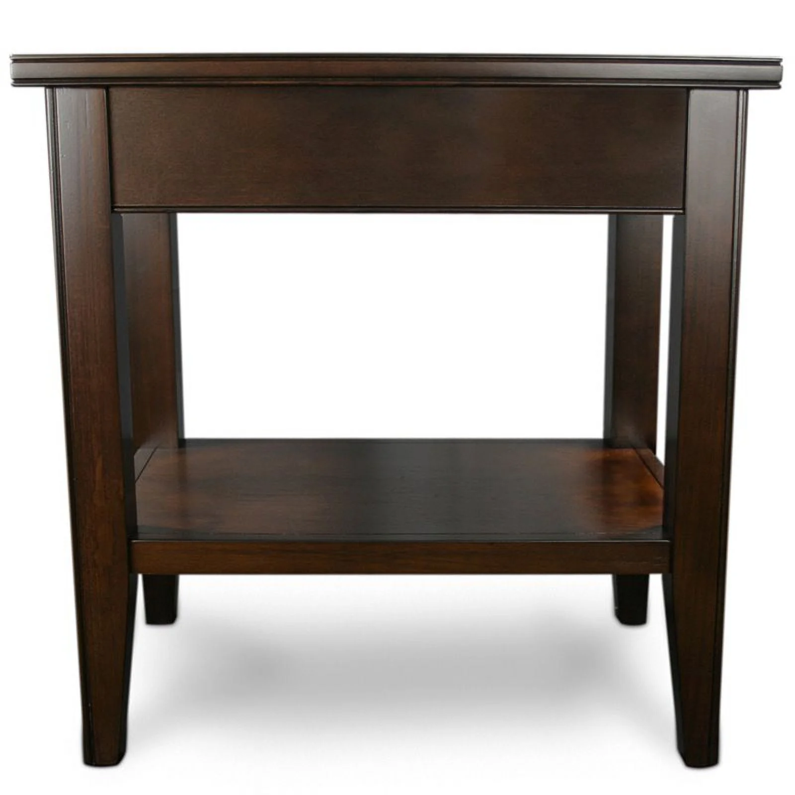 Bowery Hill Traditional Wood End Table with Storage Drawer in Chocolate