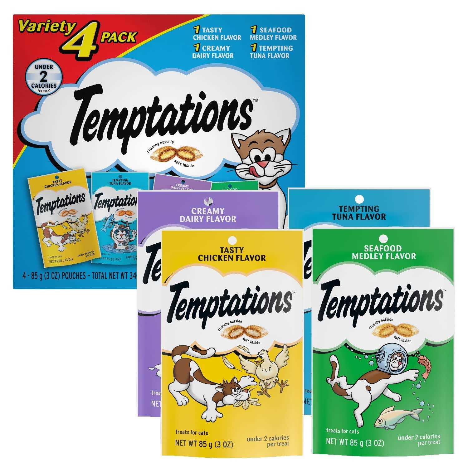 Temptations Classic Crunchy and Soft Cat Treats Variety Pack - Pet Supplies online store